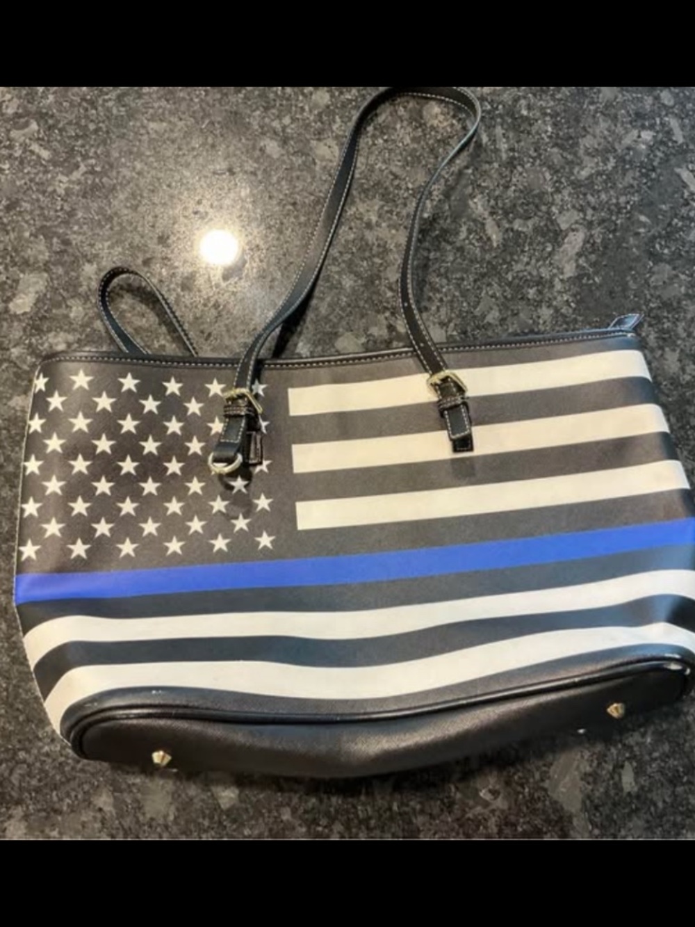 Police line purse tote